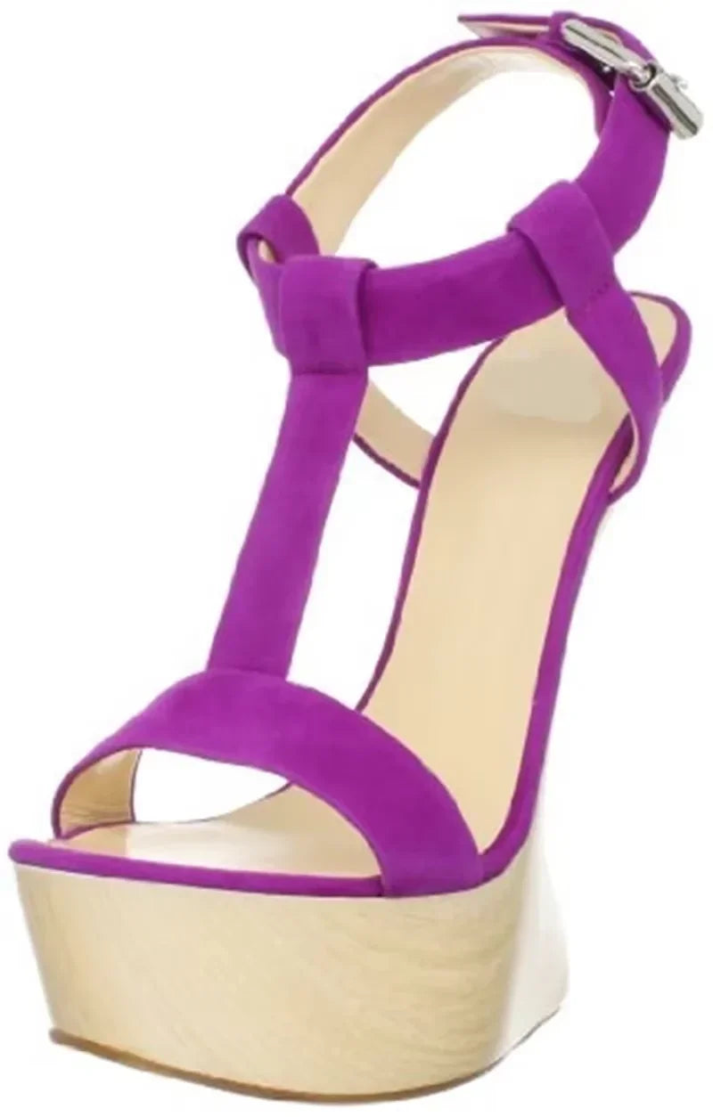 Strage Style T Strap Sandals Sexy Pointed Toe Solid  Accept Customized Size35-46 New Arrivals Fashion Women Runway Shoes