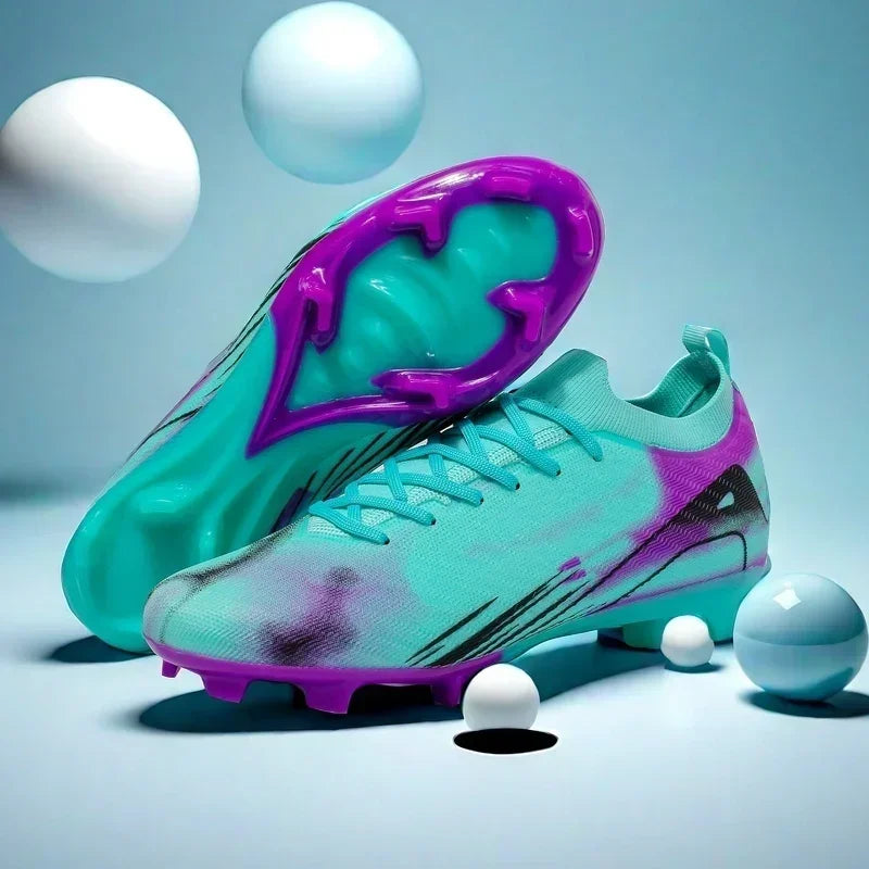 New Men Soccer Cleats Football Boots Soccer Shoes Outdoor Training Shoes FG Ultralight Drop Shipping Non-Slip Long Spikes