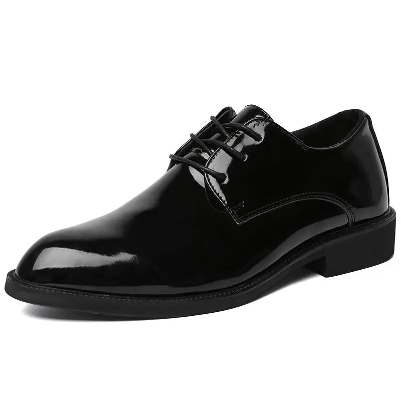 Autumn Winter Bright Upper Business Patent Leather Dress Shoes Man 2025 Trend Elegant Social Shoe for Men and Classic Party 39