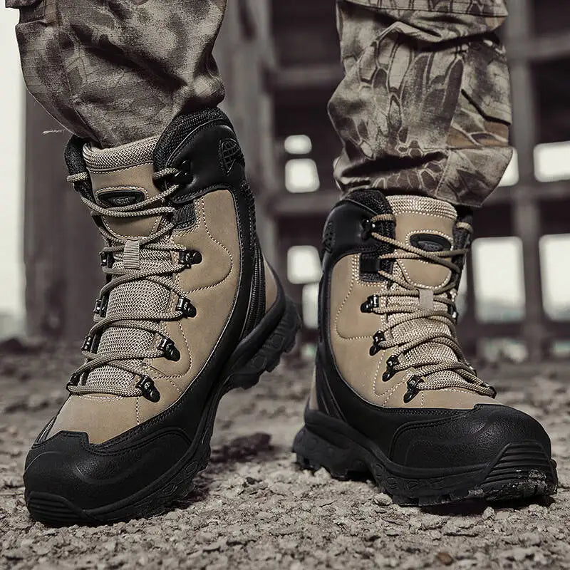Brand Outdoor Boots Men Hiking In Various Terrains Boots Waterproof Non-slip Hiking Boots Wear-resistant Jungle Trekking 39-47