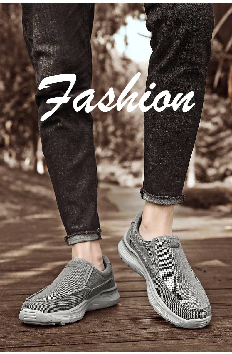 Men's Lightweight Canvas Loafers for Outdoor Hiking Camping Casual Sports Running Jogging Shoes Size 39-48