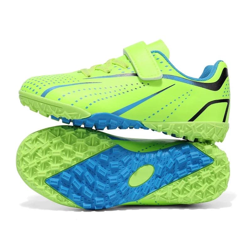 Breathable Youth Football Sneakers With Fragmented Studs, Flexible Comfortable Design For Outdoor Sports And Field Exercise