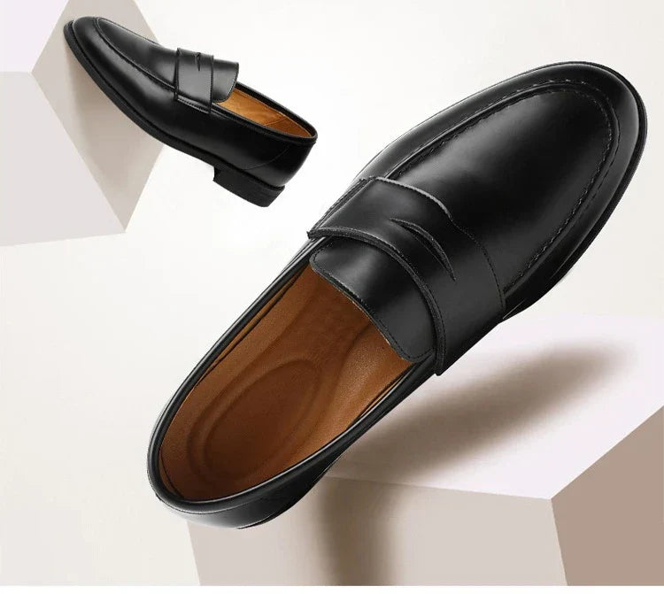 Men's Plus Size Genuine Leather Loafers Slip-on Formal Business Casual Dress Shoes for Man Spring Autumn New Wedding Shoes Male