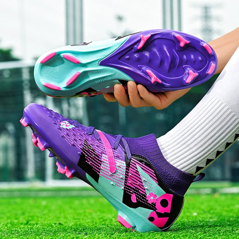New Professional Men Football Boots Society Soccer Shoes Cleats Indoor Football Field Boot Original Training Fast Chuteira Campo