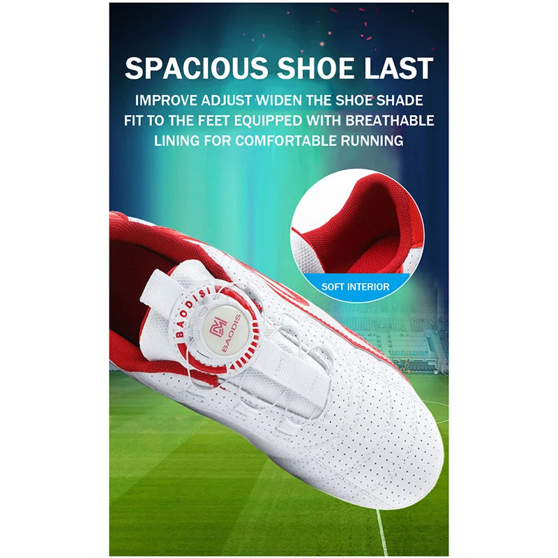 Kid Size 28-39 Long/Short Spikes Cleats Grass Sneakers Child Soccer Outdoor Athletic Training Sports Football Footwear