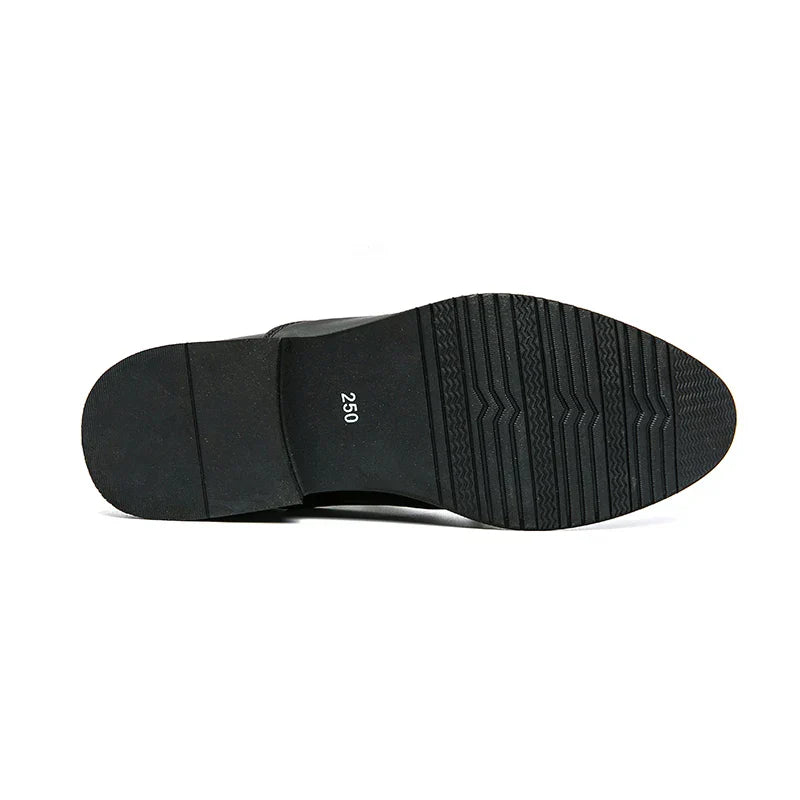 Luxury Designer Mens Business Formal Leather Dress Black Brand Casual Shoes Wedding for Men Office Luxury Flats Footwear Loafers