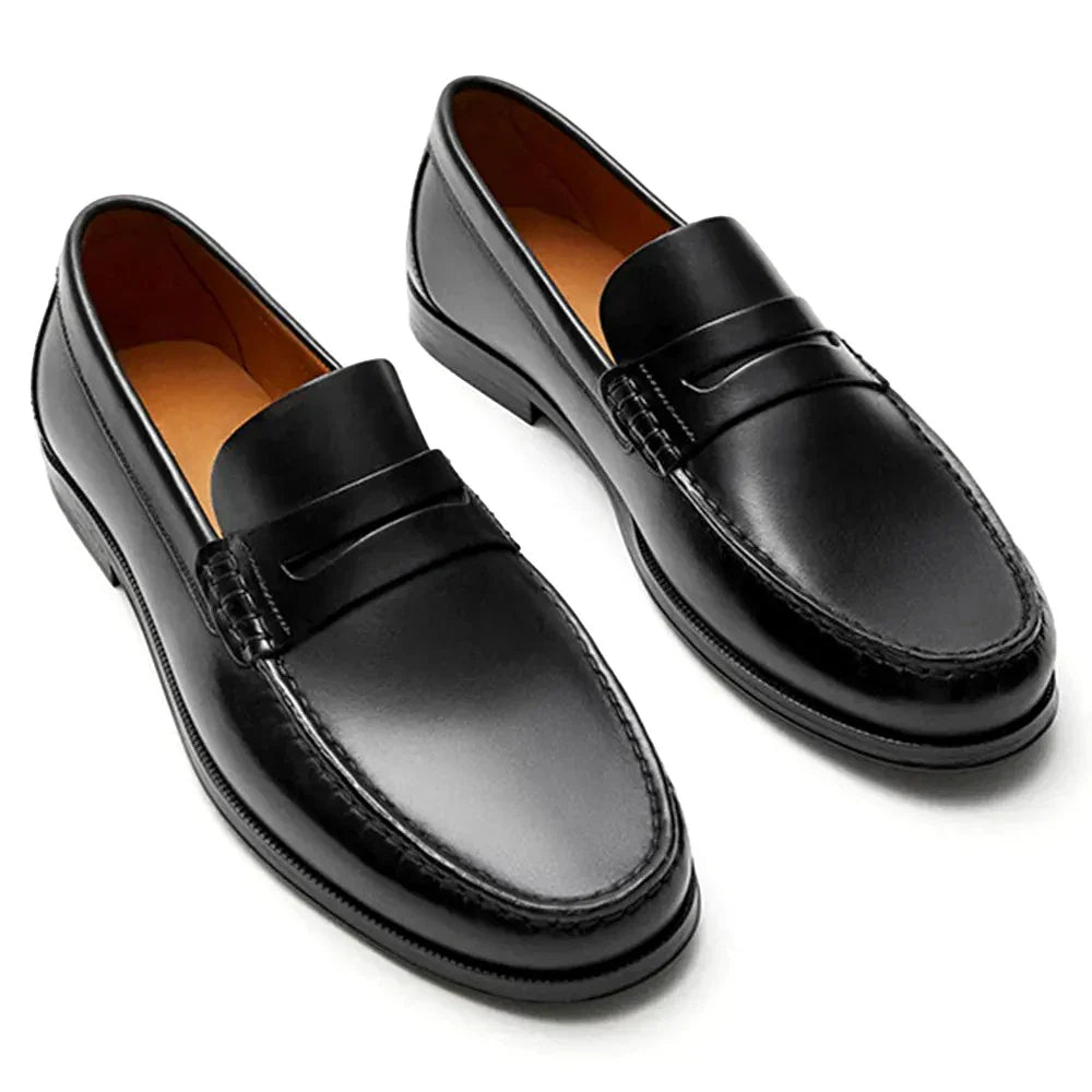 Men's Calf Leather Loafers Breathable Slip-On Casual Moccasins Cowhide Shoes Comfortable Fashion Footwear for Everyday Use