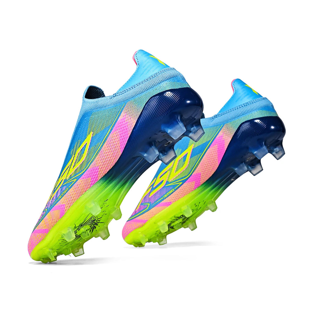 Professional Match Adult AG FG Soccer cleats Textured PU Upper High-friction TPU Stud Anti-slip Boost Ball Control For Grass