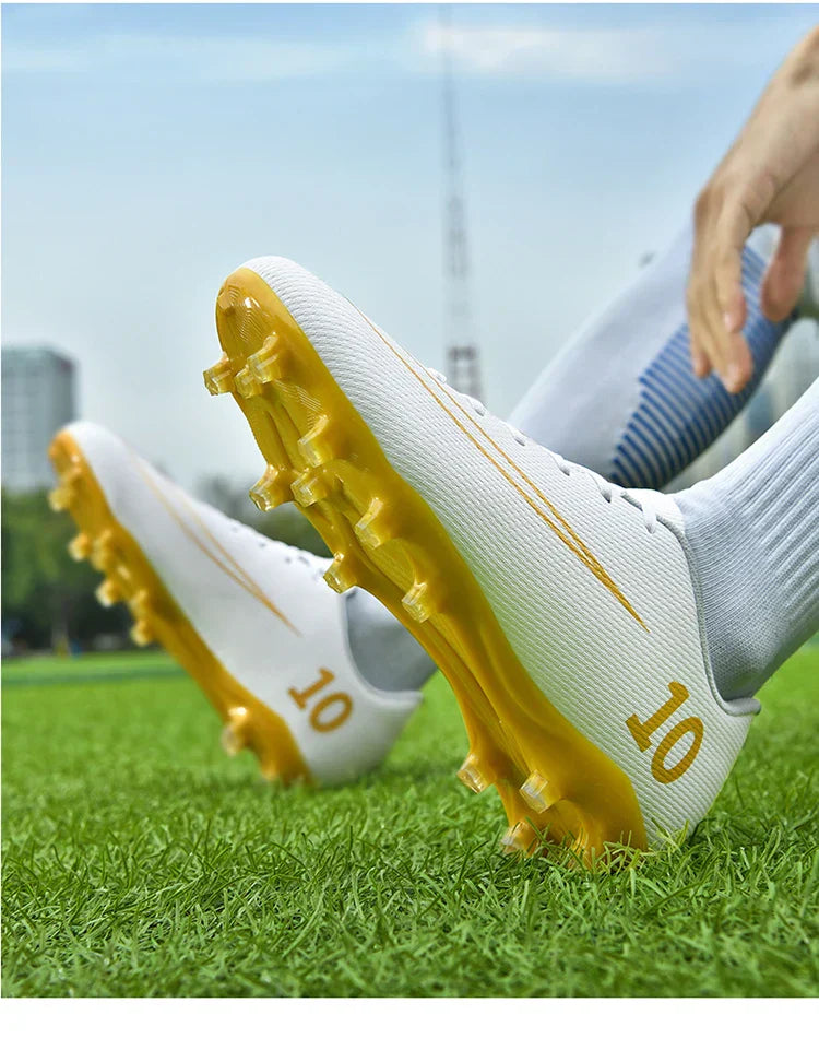 Low Top Soccer Cleats Men Football Boots TF AG Boys Turf Indoor Training Shoes Breathable Lightweight Comfortable Sport Sneakers
