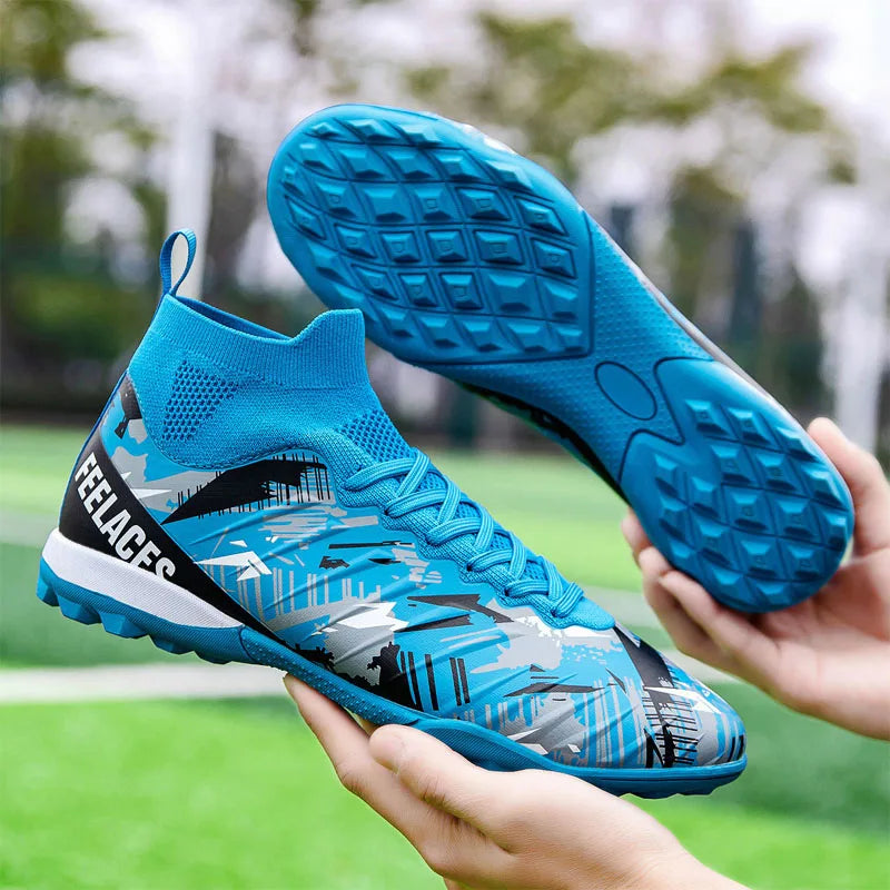Men Football Boots Long Spike Kids Grass TF/FG Training Soccer Shoes Professional Society Sneakers Outdoor Sports Football Shoes