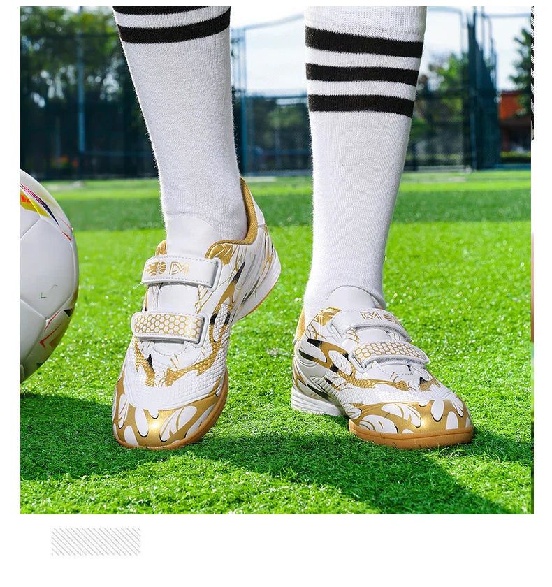 Professional Soccer Shoes Kids Long Spikes FG Football Boots Outdoor Grass Cleats Turf Football Shoes Boys Training Soccer Boots