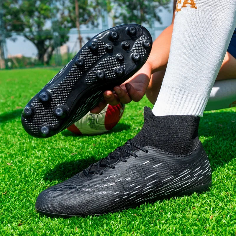 Cleats Soccer Shoes Men Sneakers Cleats Professional Football Boots Training Children Kid Futsal Football Shoes Boy Size 34-45