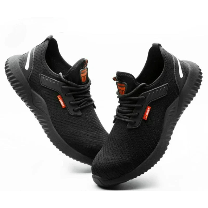 Work Men Safety Shoes Indestructible Steel Toe Shoes Puncture-Proof Anti-Smash Boots Protective Safety Boots Breathable Sneakers
