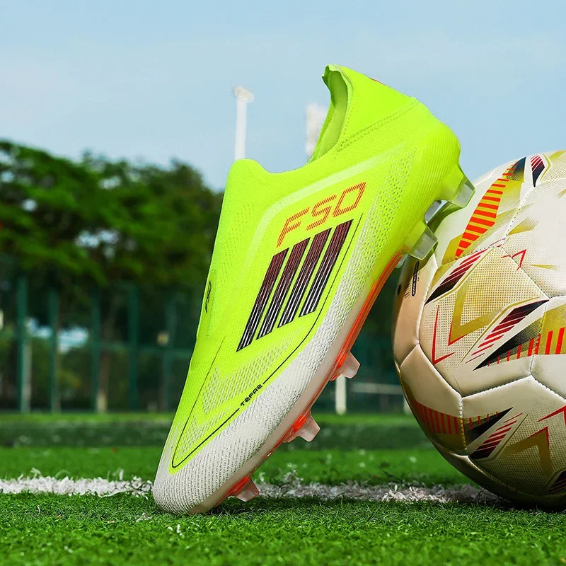 Men Football Boots Training Breathable Drop Shipping Match Sport Cleats Soccer Shoes FG Ultralight Long Spikes Indoor Sneakers