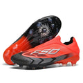 NEW Black-Red Mens Soccer Shoes SLIP-ON Non-Slip Turf Soccer Cleats for Boys TF/FG Training Football Boots Chuteira Campo 35-45