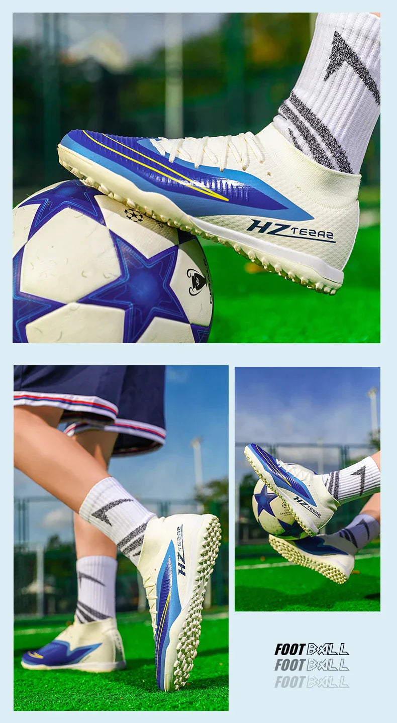 New Men Football Boots Training Breathable Cleats Adult Outdoor Non Slip Match Long Spikes Soccer Shoes Sport Boys Comfortable