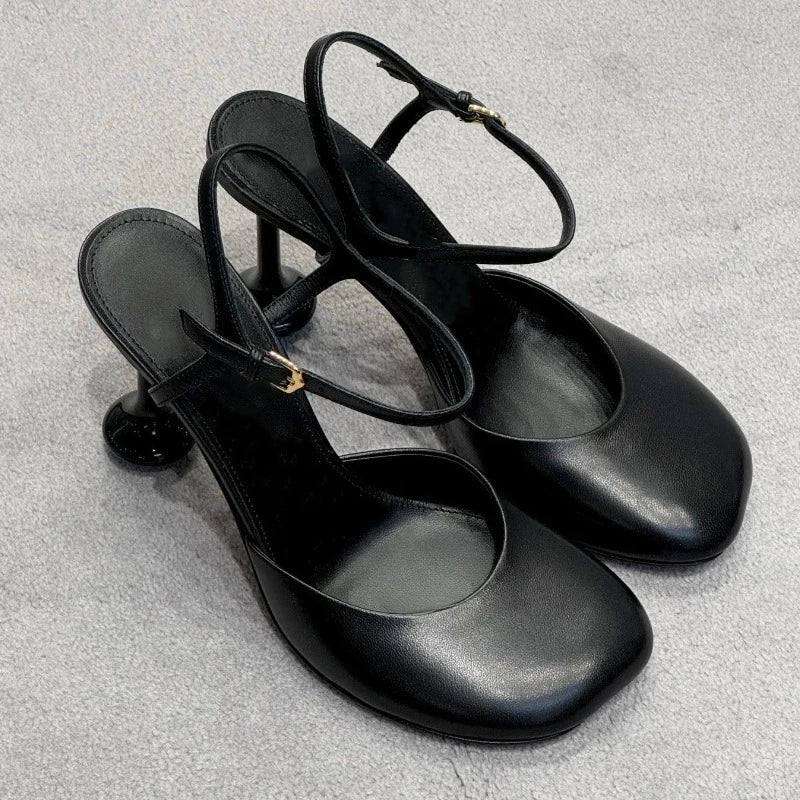 Sexy Designer High Heels Women Strange Heel Ankle Strap Banquet Party Shoes Women Pumps Fashion Brand Sandals Female Tacones