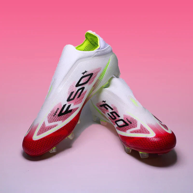 Pro Without-lace F50 Mens Soccer Shoes Boys Training Non-Slip Turf Soccer Cleats TF/FG Football Sneakers Chuteira Campo 35-45