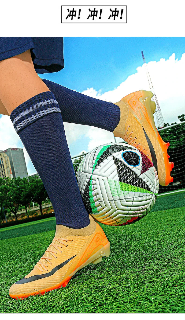 New Men's Soccer Shoes Cleats Sneakers Non-Slip Wholesale Football Boots Training FG Top Quality Drop Shipping Unisex Adult