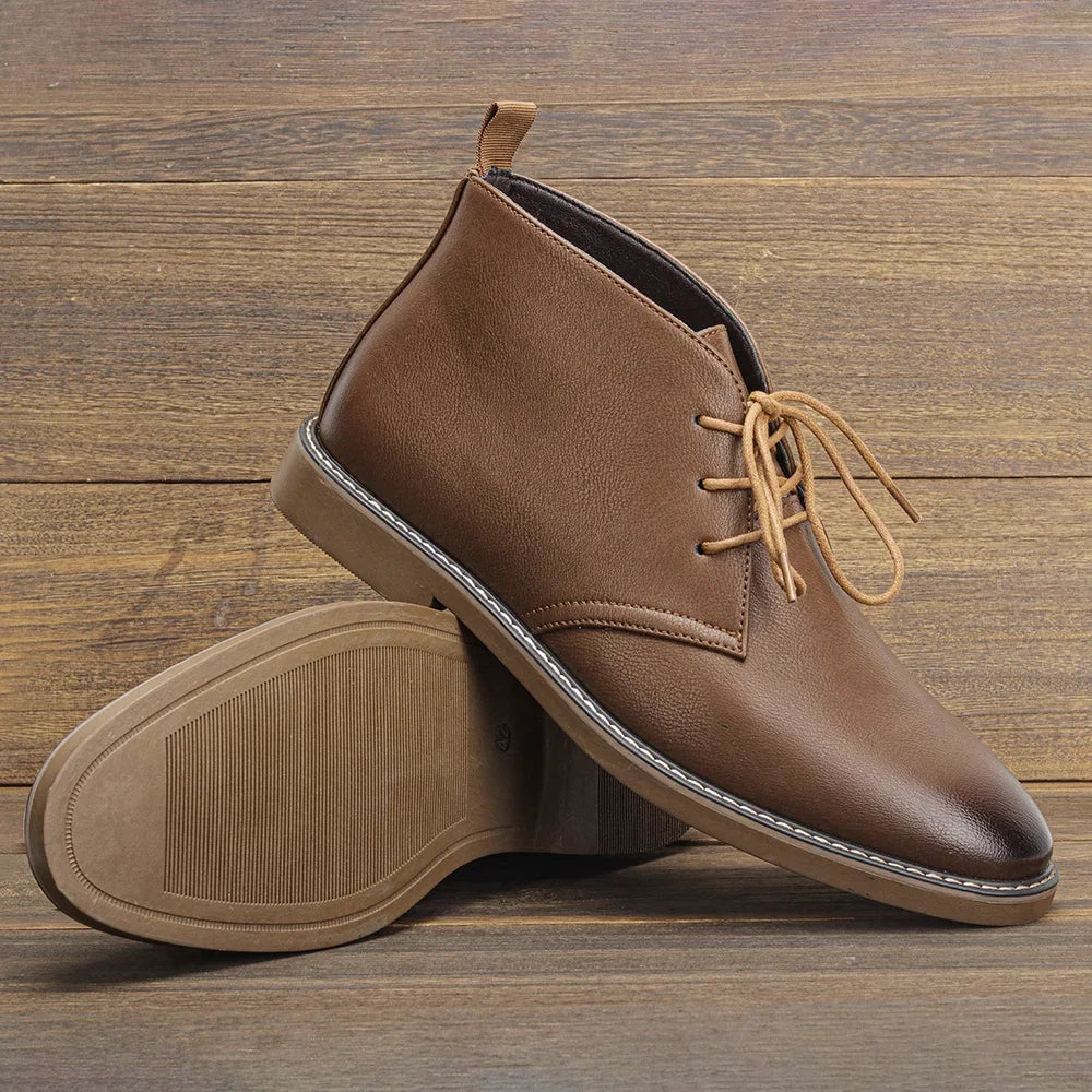 New Style Retro Men Ankle boots Brand Plus Desert Boots Comfortable Leather Boots For Men