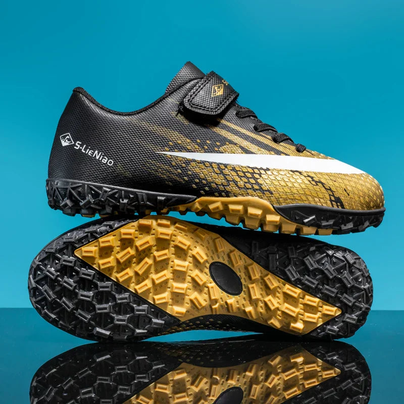 New Kids Professional Football Boots Training Shoes Soccer Shoes Turf Match Grass Ultralight Cleats Boys Non-Slip Drop Shipping