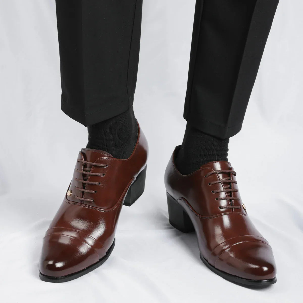 Trendy Men's Casual Black Brown Lace Up Oxford Cuban Shoes Gentleman Business Flats Dress Homecoming Footwear Zapatos Hombre