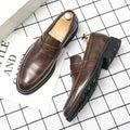 Mens Casual Leather Breathable Business Designer Brand Office Loafers Formal Classic Smile Footwear Dress Shoes for Men Flats 48
