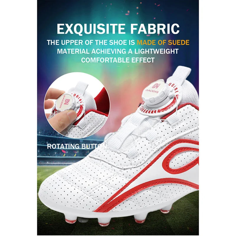 Kid Size 28-39 Long/Short Spikes Cleats Grass Sneakers Child Soccer Outdoor Athletic Training Sports Football Footwear