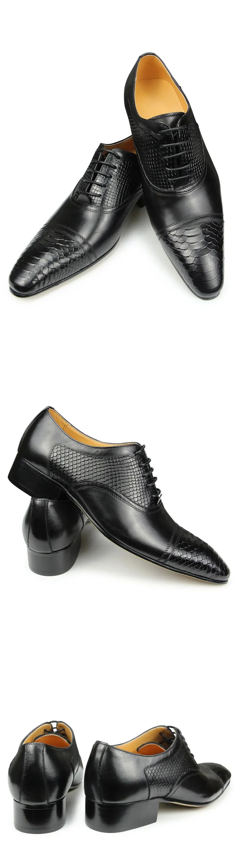 High-end Handmade Leather Shoes Men's Fashion Carved Brogue Shoes British Breathable Business Formal Shoes Pointed Oxford Shoes