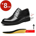 Men Business Elevator Shoes Real Cowhide Invisible Height Increasing Shoes with 3/6/8CM Height Boost Breathable Comfortable