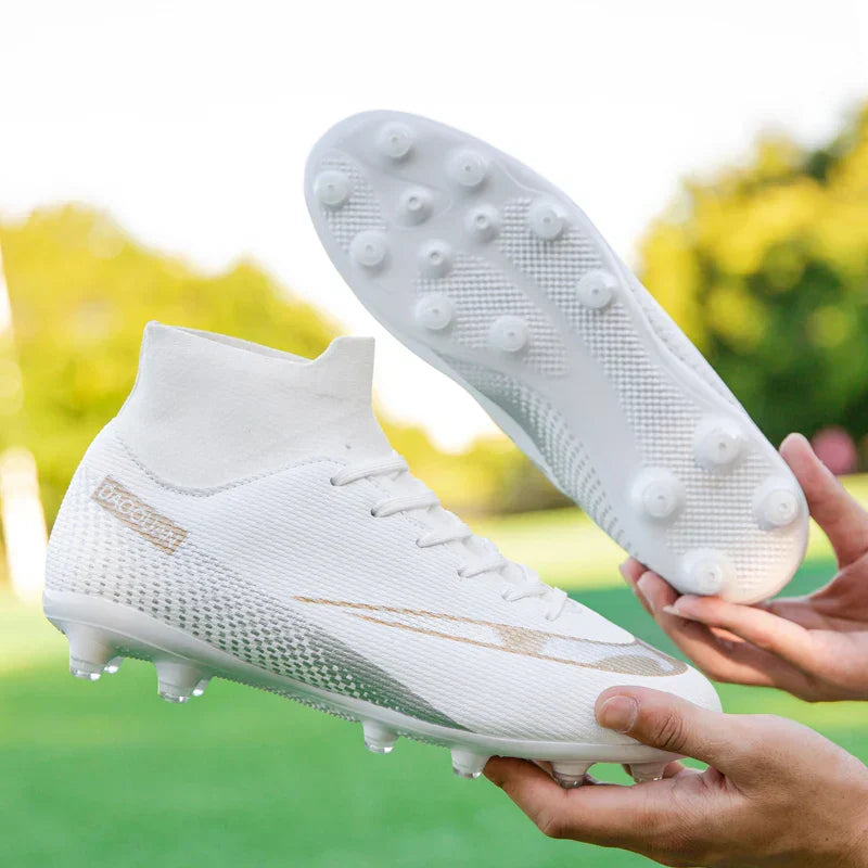 Premium high-top football shoes FG long studs and TF short studs, suitable for both men and women, offer comfort. Sole spikes