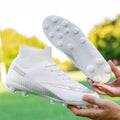 Premium high-top football shoes FG long studs and TF short studs, suitable for both men and women, offer comfort. Sole spikes