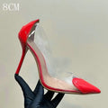 2026 Spring Summer New Fairy Wind Pointy High Heels Female Love Shaped Transparent Sandals Sexy Party Pumps