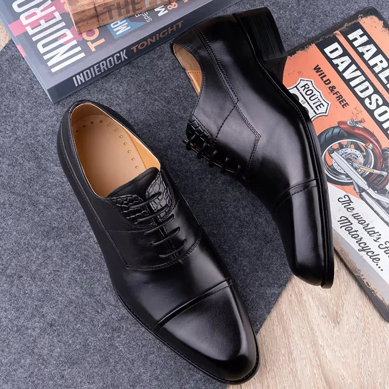 حذاء رجالي جديد أنيق رسمي بنفسجي مريح وأنيق لرجال الأعمال برباط بتصميم مدبب Sapatos Sociais Masculinos
