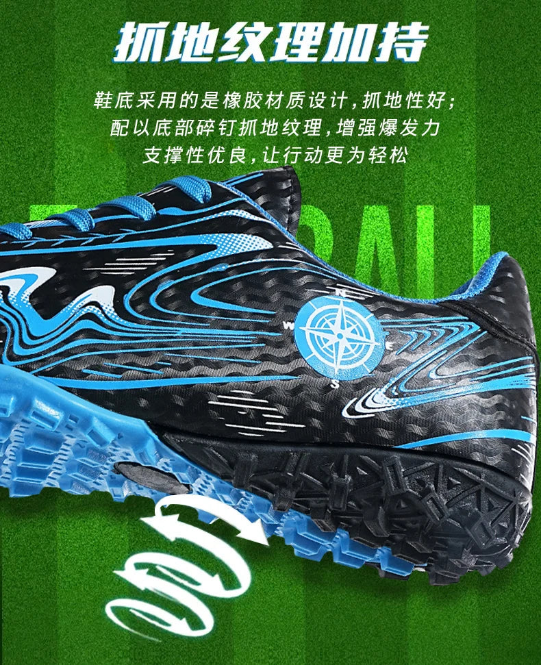 Men's football shoes with long studs for men, women, children, boys, teenagers, sports sneakers, outdoor training shoes