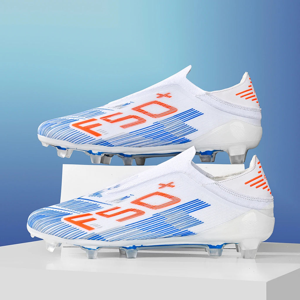 Durable Youth Football Boots PU Woven Upper TPU AG FG Studs Breathable Anti-Slip Wear-Resistant Sports Footwear