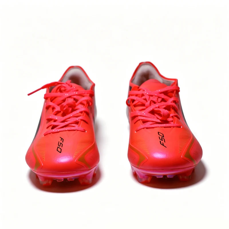 Pink F50-WC Mens Football Boots Training Studded Fast Soccer Cleats Outdoor Non Slip Football Shoes Chuteira Campo 36-45