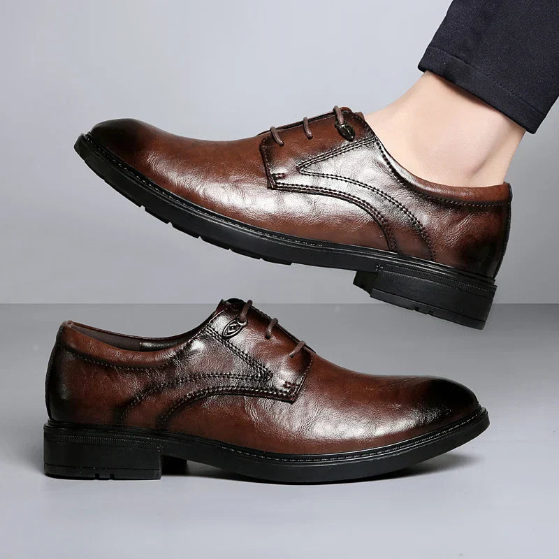 Men's Casual Shoes Genuine Leather Lace-Up Oxford Shoes For Men Fashion Sneakers Luxury Brand Male Derby Shoes Business Footwear