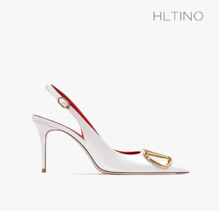 HLTINO Fahion Slingback Black Comfortable Women Summer Shoes Very High Heel Sandals 2025 Trend for Wedding Party Dress