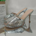 2026 New Sexy Women's Open Toe Mule Sandals - Slip On Stiletto Heels for Wedding/Party, Summer Breathable Comfort Dressy Shoes