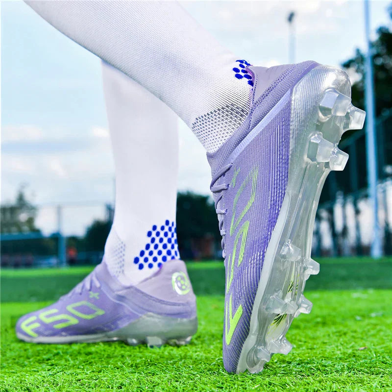 F50+ High Quality Mens Football Boots Boys Training Studded Fast Soccer Cleats Outdoor Non Slip Football Shoes Chuteira Campo