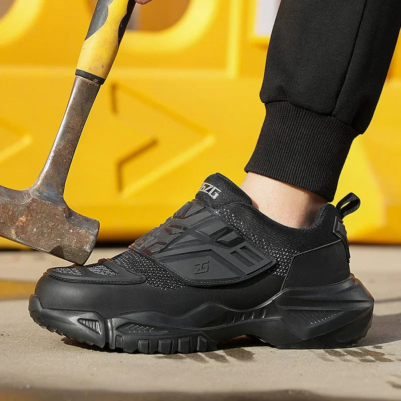 Black New 2024 Fashion Plastic Toe Safety Work Shoes Indestructible Insulation 6KV Labor Protective Boots Sneakers Male Footwear