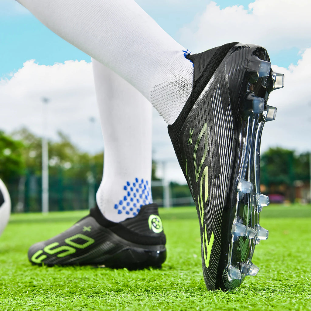 T36 No-lace Mens Soccer Shoes Boys F50 TF/FG Training Football Sneakers for Youth Turf Soccer Cleats Chuteira Campo 35-45