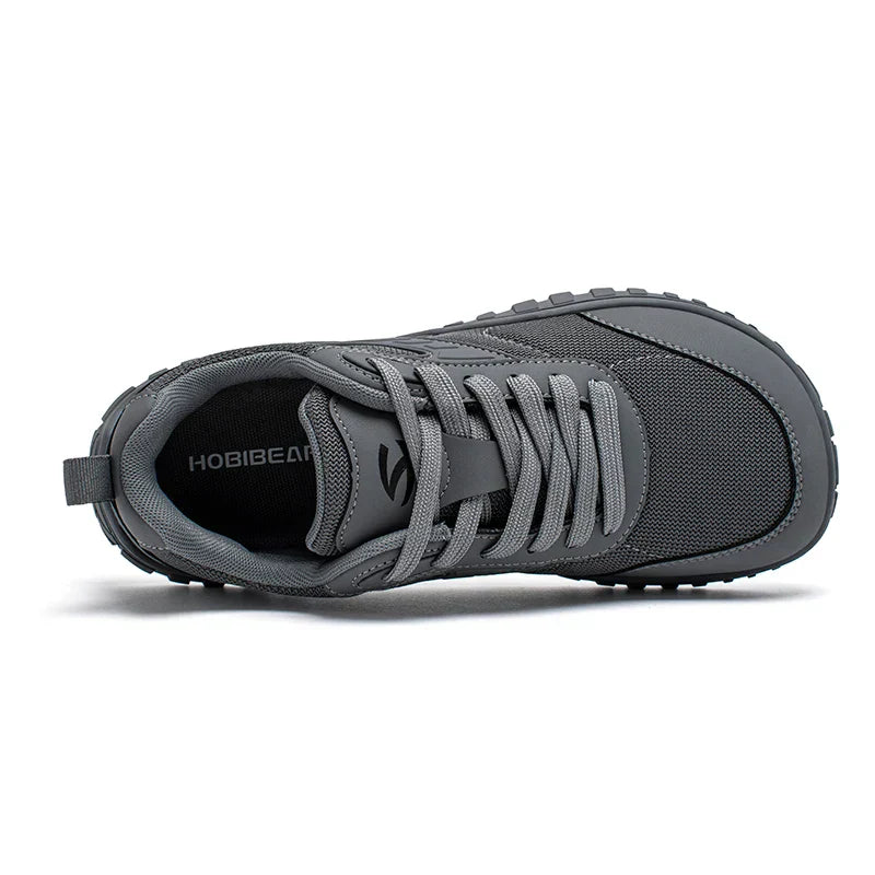 Minimalist Wide Toe Shoes Mens Womens Artificial Leather Running Sneakers Lace Up Lightweight Breathable Walking Shoes