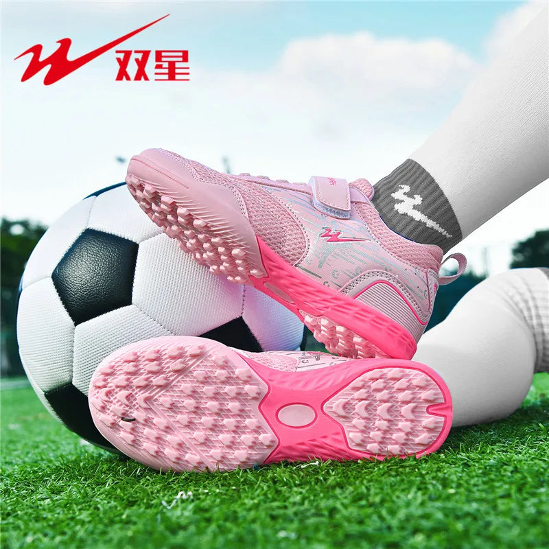 High Ventilation Indoor Futsal Shoes Smooth Flat Outsole for Gym League Games Post Lawn Pitch Training Casual Relaxing Wear