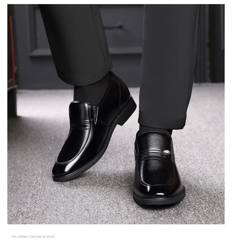 Autumn Increased 6 Cm Men Formal Shoes Hidden Heel Men's Wedding Oxfords Heighten Tall Male Dress Leather Footwear