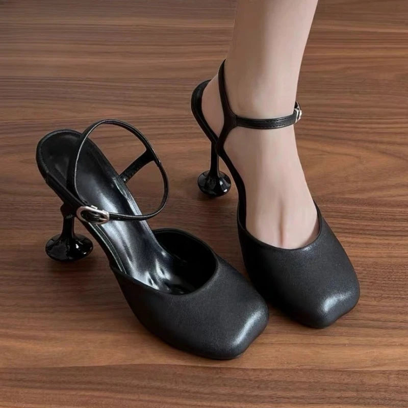 Sexy Designer High Heels Women Strange Heel Ankle Strap Banquet Party Shoes Women Pumps Fashion Brand Sandals Female Tacones