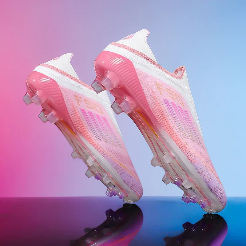 Men Football Boots Training Cleats Soccer Shoes FG Ultralight Breathable Drop Shipping Match Sport Long Spikes Indoor Sneakers
