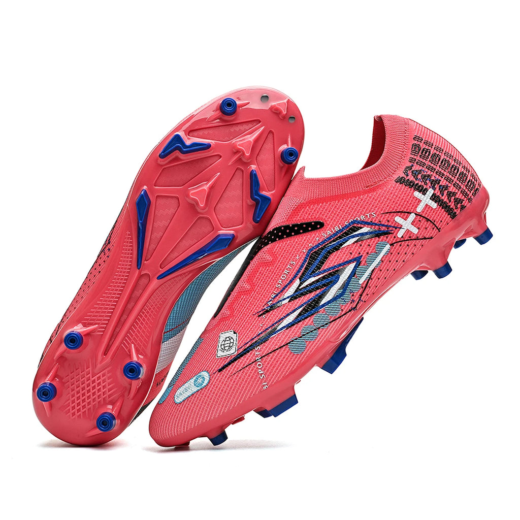 AG FG Field Football Boots Breathable PU Fabric Upper TPU Anti-slip Outsole Durable Comfortable for  Teenagers Training