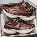 New Casual Shoes for Men 2026 Men's Running Shoes Retro Luxury Leather Shoe Fashion Breathable Sneakers Handmade Sports Shoes